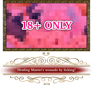 Healing Master's wounds by licking!